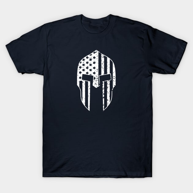 Distressed Spartan Helmet T-Shirt by LaurenElin